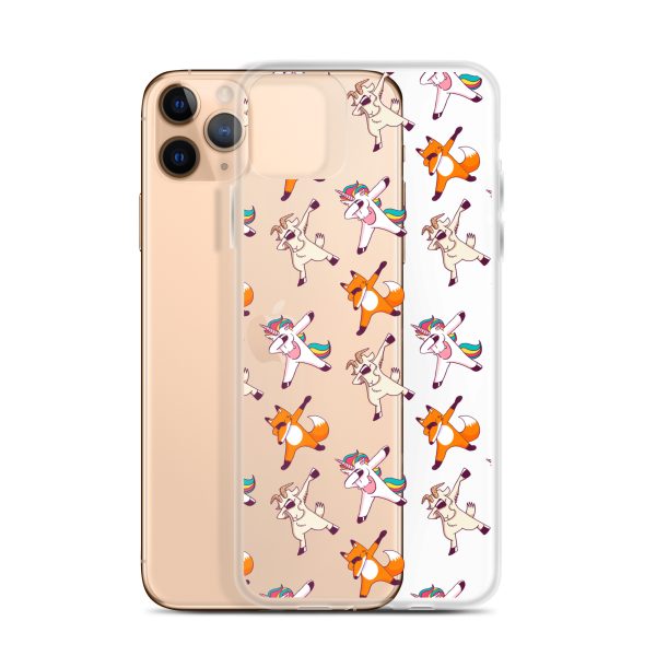 Dabbing Animals iPhone Clear Case