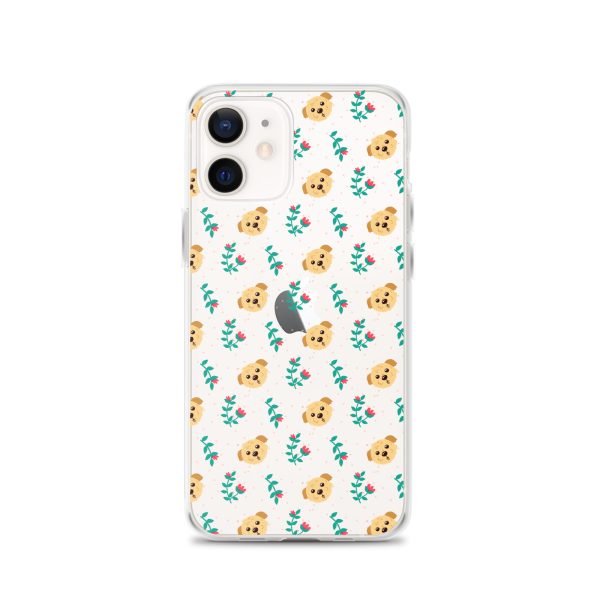 clear-case-for-iphone-iphone-12-case-on-phone-6a1d6bd25ae45.jpg Dogs and Flowers iPhone Clear Case