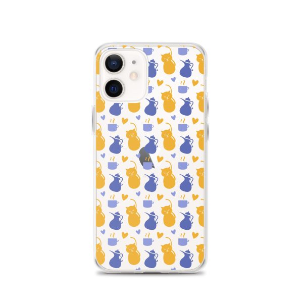 clear-case-for-iphone-iphone-12-case-on-phone-6a1d6fec1610a.jpg Tea and Cat iPhone Clear Case