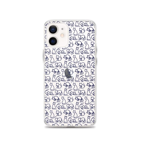 Simple Cat Outlines iPhone Clear Case