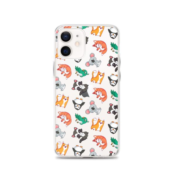 Cute Cartoon Animals iPhone Clear Case