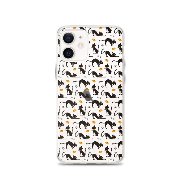 Halloween Seamless Cat iPhone Clear Case