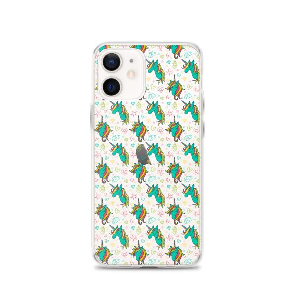 Colorful Unicorn Drawings iPhone Clear Case