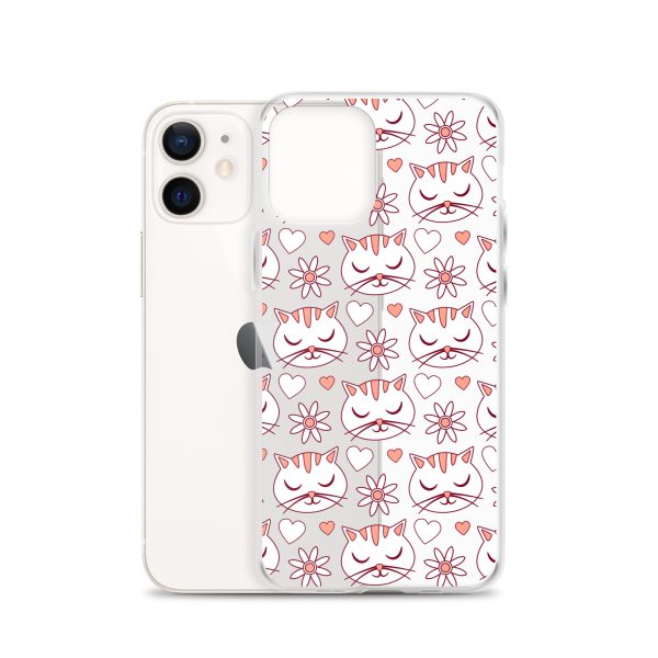 clear-case-for-iphone-iphone-12-case-with-phone-6a1d6d62f231d.jpg Cat Flowers and Hearts iPhone Clear Case