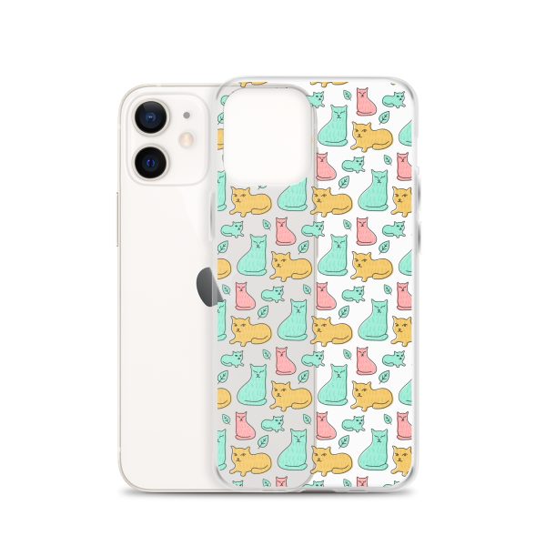 clear-case-for-iphone-iphone-12-case-with-phone-6a1d6df61352a.jpg Cat Cute Colorful iPhone Clear Case