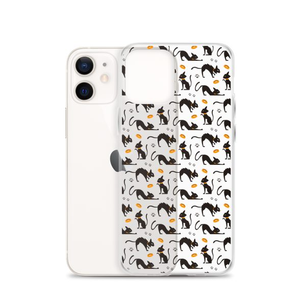 Halloween Seamless Cat iPhone Clear Case