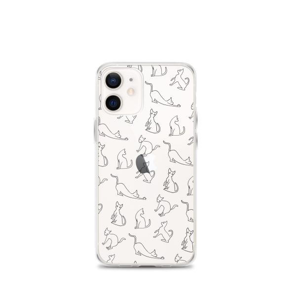 clear-case-for-iphone-iphone-12-mini-case-on-phone-6a1d6e615675f.jpg Cat Outline iPhone Clear Case