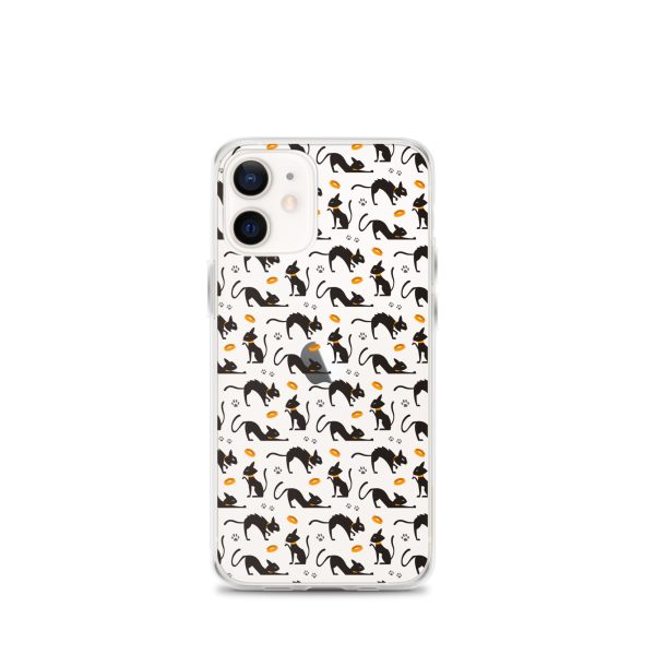 Halloween Seamless Cat iPhone Clear Case