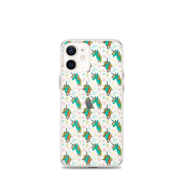 Colorful Unicorn Drawings iPhone Clear Case