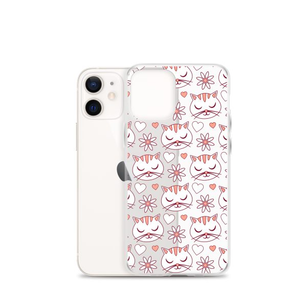 clear-case-for-iphone-iphone-12-mini-case-with-phone-6a1d6d62f2068.jpg Cat Flowers and Hearts iPhone Clear Case