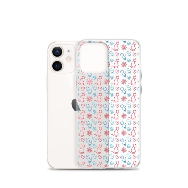 clear-case-for-iphone-iphone-12-mini-case-with-phone-6a1d6fc0b01f8-1.jpg Cats and Flowers Doodle iPhone Clear Case
