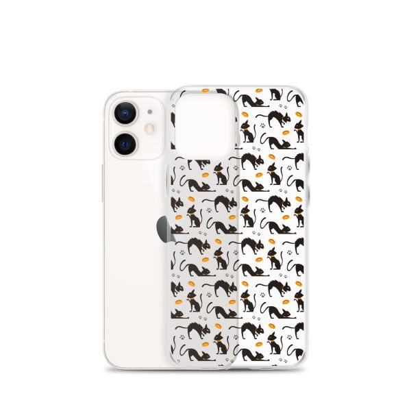 Halloween Seamless Cat iPhone Clear Case