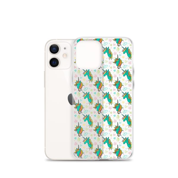 Colorful Unicorn Drawings iPhone Clear Case