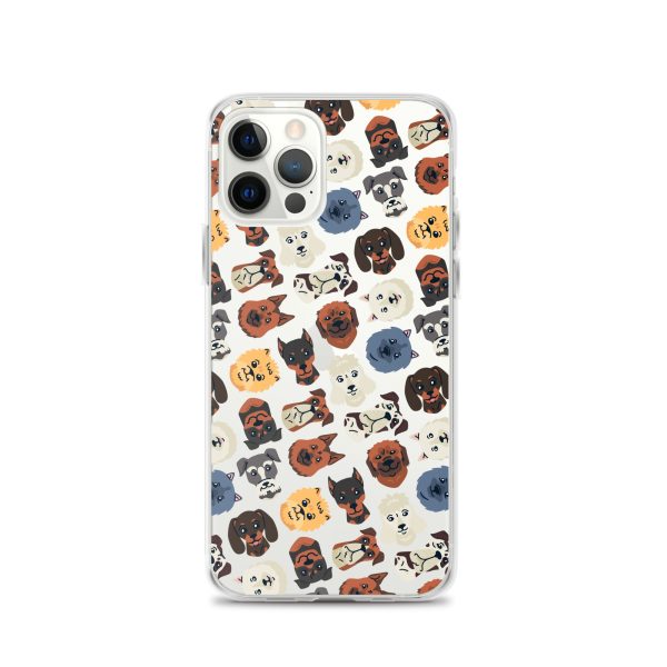 clear-case-for-iphone-iphone-12-pro-case-on-phone-6a1d6b9c60ee1.jpg Dog Heads Seamless iPhone Clear Case