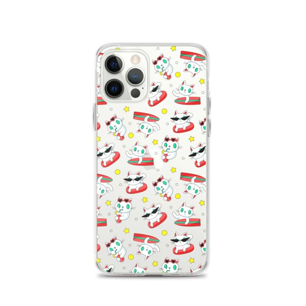 Cat Surfing iPhone Clear Case