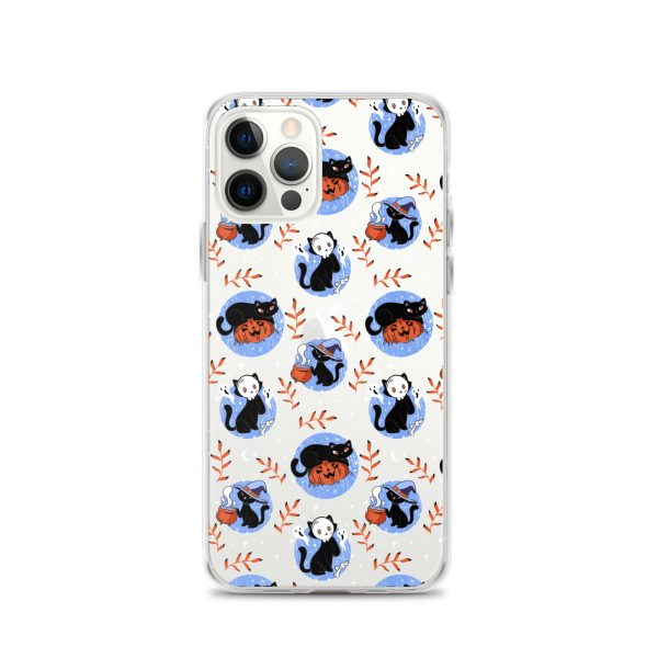 clear-case-for-iphone-iphone-12-pro-case-on-phone-6a1d6f9a1f34a.jpg Halloween Cats iPhone Clear Case