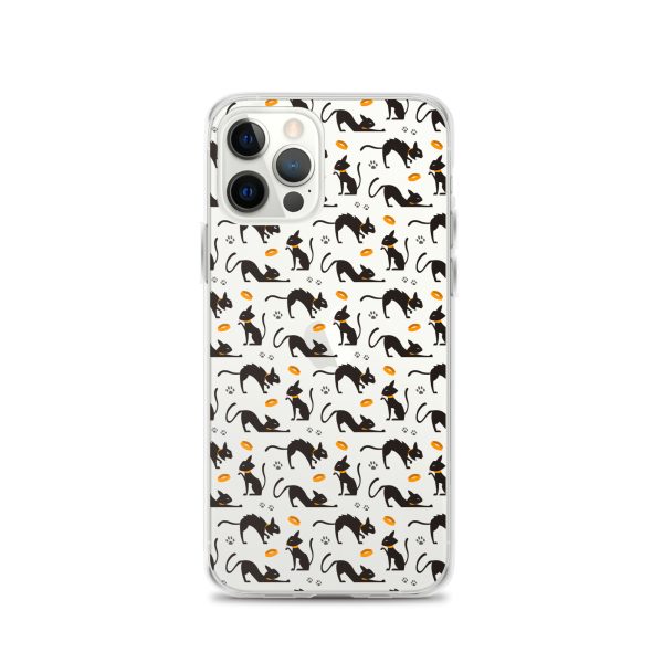 Halloween Seamless Cat iPhone Clear Case