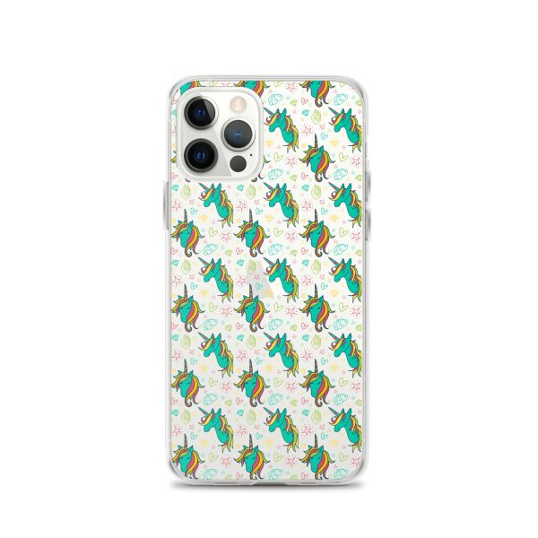 Colorful Unicorn Drawings iPhone Clear Case