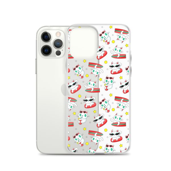 Cat Surfing iPhone Clear Case