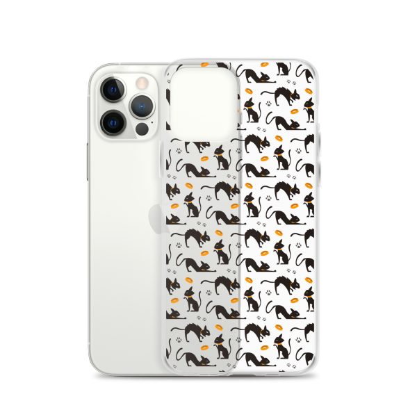 Halloween Seamless Cat iPhone Clear Case