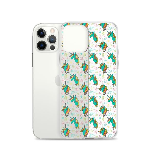Colorful Unicorn Drawings iPhone Clear Case