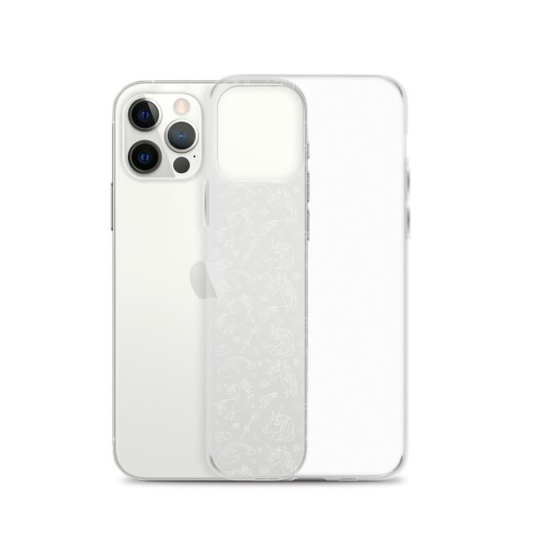 Unicorn Outline Drawing iPhone Clear Case