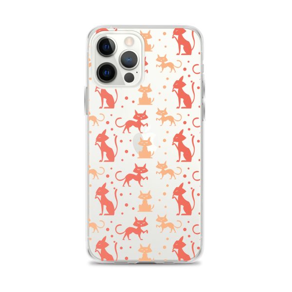 clear-case-for-iphone-iphone-12-pro-max-case-on-phone-6a1d6f4307c25.jpg Cat Silhouettes Seamless iPhone Clear Case