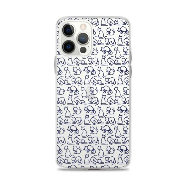 Simple Cat Outlines iPhone Clear Case