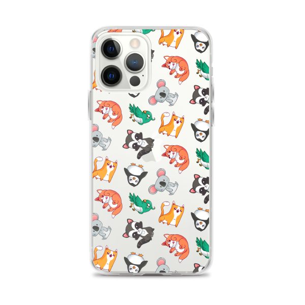 Cute Cartoon Animals iPhone Clear Case
