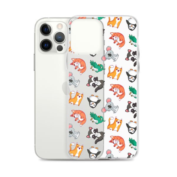 Cute Cartoon Animals iPhone Clear Case