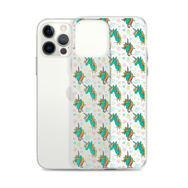 Colorful Unicorn Drawings iPhone Clear Case