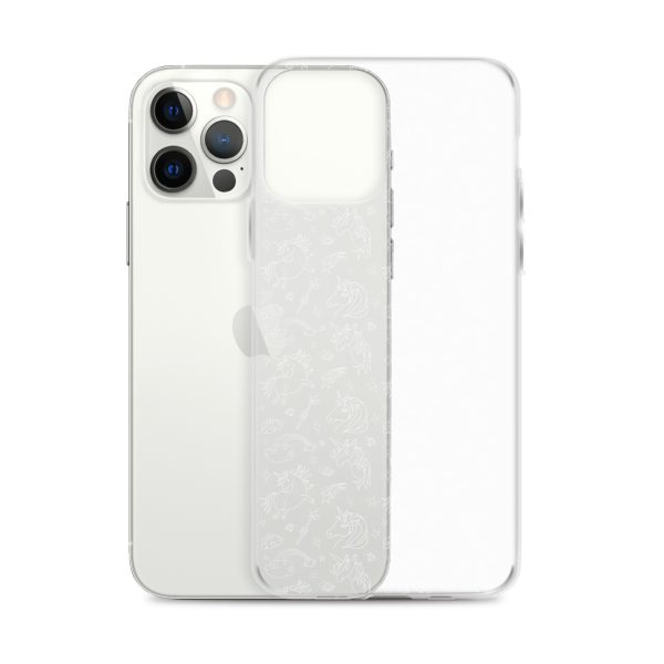 Unicorn Outline Drawing iPhone Clear Case
