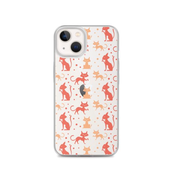 clear-case-for-iphone-iphone-13-case-on-phone-6a1d6f4308128.jpg Cat Silhouettes Seamless iPhone Clear Case