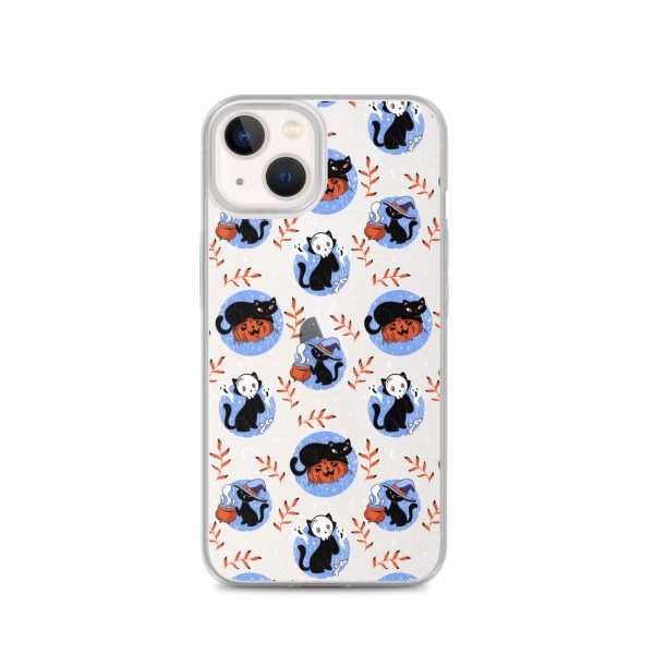 clear-case-for-iphone-iphone-13-case-on-phone-6a1d6f9a1f887.jpg Halloween Cats iPhone Clear Case