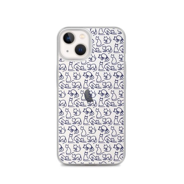 Simple Cat Outlines iPhone Clear Case
