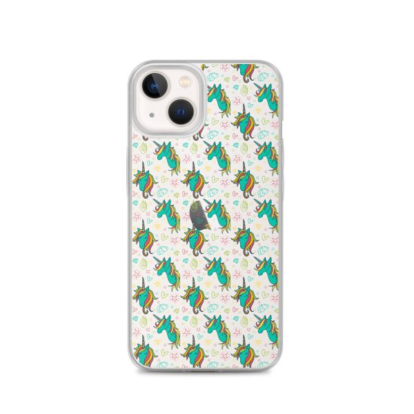 Colorful Unicorn Drawings iPhone Clear Case