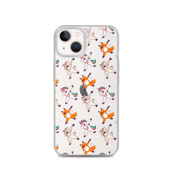 Dabbing Animals iPhone Clear Case