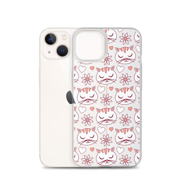 clear-case-for-iphone-iphone-13-case-with-phone-6a1d6d62f2697.jpg Cat Flowers and Hearts iPhone Clear Case