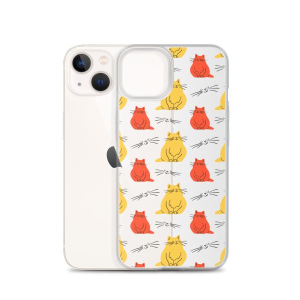 clear-case-for-iphone-iphone-13-case-with-phone-6a1d70b94a20f.jpg Abstract Colorful Cats iPhone Clear Case