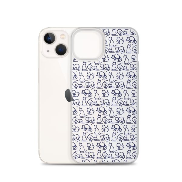 Simple Cat Outlines iPhone Clear Case
