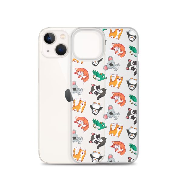 Cute Cartoon Animals iPhone Clear Case
