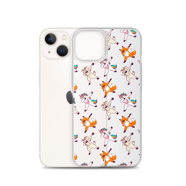 Dabbing Animals iPhone Clear Case