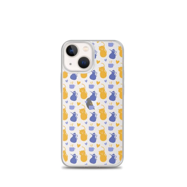 clear-case-for-iphone-iphone-13-mini-case-on-phone-6a1d6fec16280.jpg Tea and Cat iPhone Clear Case