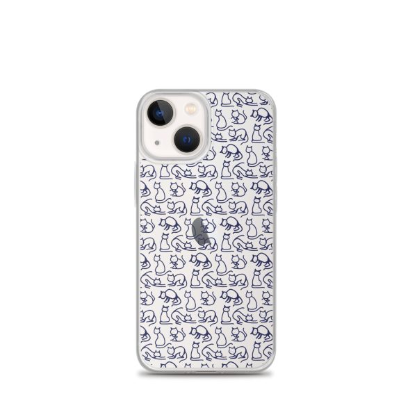 Simple Cat Outlines iPhone Clear Case