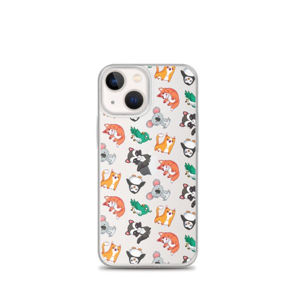 Cute Cartoon Animals iPhone Clear Case