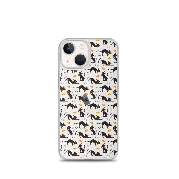 Halloween Seamless Cat iPhone Clear Case