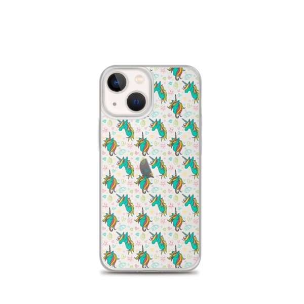 Colorful Unicorn Drawings iPhone Clear Case