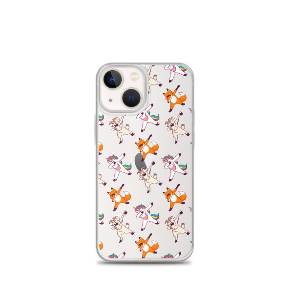 Dabbing Animals iPhone Clear Case