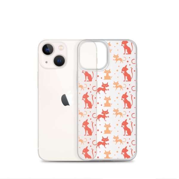 clear-case-for-iphone-iphone-13-mini-case-with-phone-6a1d6f4307f12.jpg Cat Silhouettes Seamless iPhone Clear Case