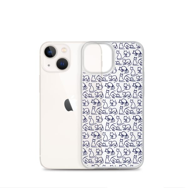 Simple Cat Outlines iPhone Clear Case